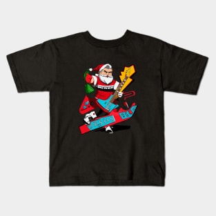 Santa Claus Guitar Kids T-Shirt